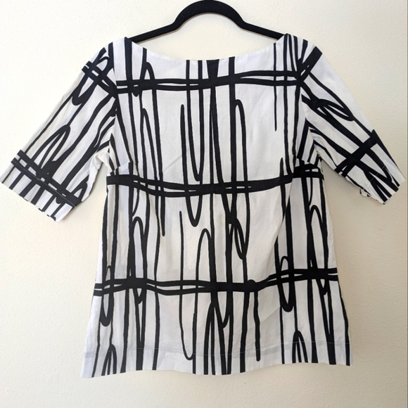 Worthington Tops - Worthington Black/White Structured Blouse sz M Avant Garde Business Casual